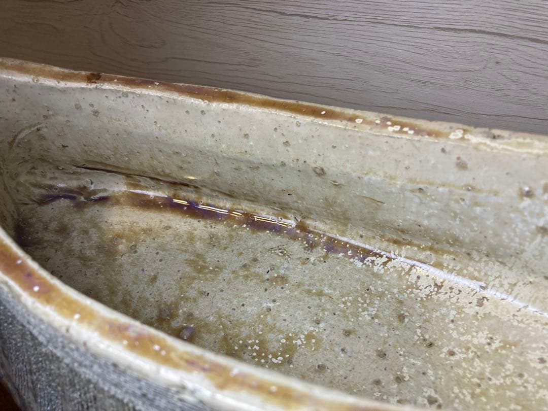 歪みの美しい土物花器｜侘び寂び｜一点物｜生け花・オブジェ　陶器