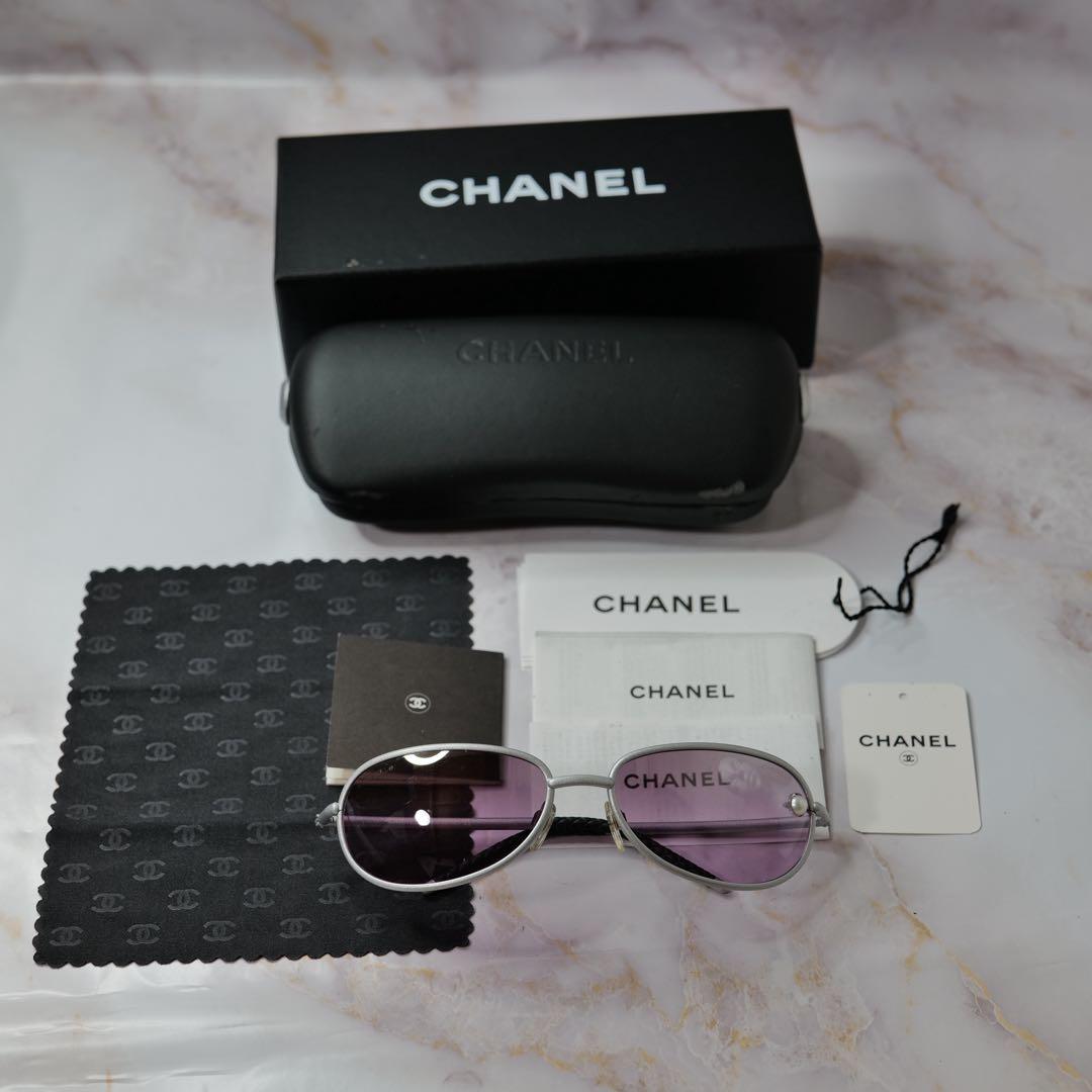 CHANEL シャネル パール オーバル Y2K サングラス ケース付き
