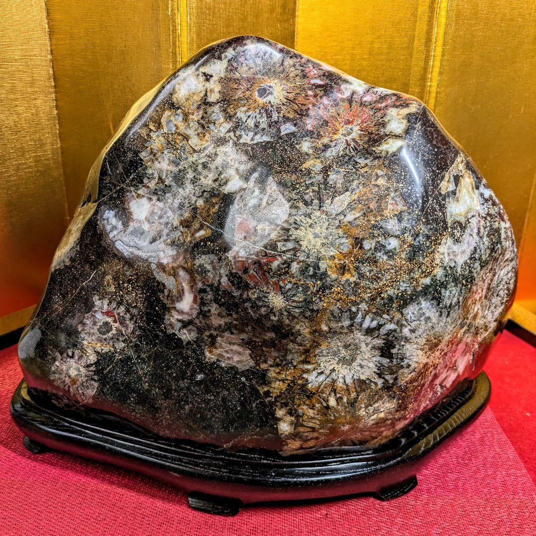 菊花石 岐阜県根尾谷産16.2㌔ 鑑賞石 観賞石 水石 盆石 天然石 置物 家宝