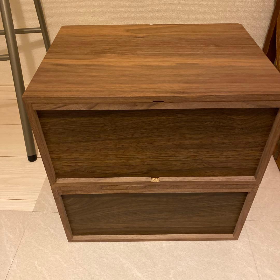 無印　ウォールナット　棚引き出し2点
