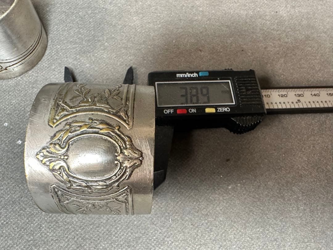 銀製　アンティーク　銀メッキ　ナプキンリング　箱置物　骨董　飾り物　古美術品