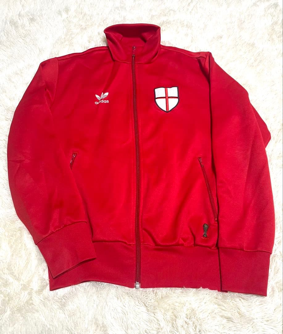 美品‼️adidas 希少❗️イングランド⭐️ジャージ オシャレなレッド✨