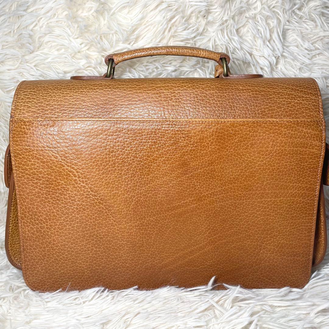 【美品✨】ラルフローレン　シボ革　2way ビジネスバッグ　メッセンジャーバッグ