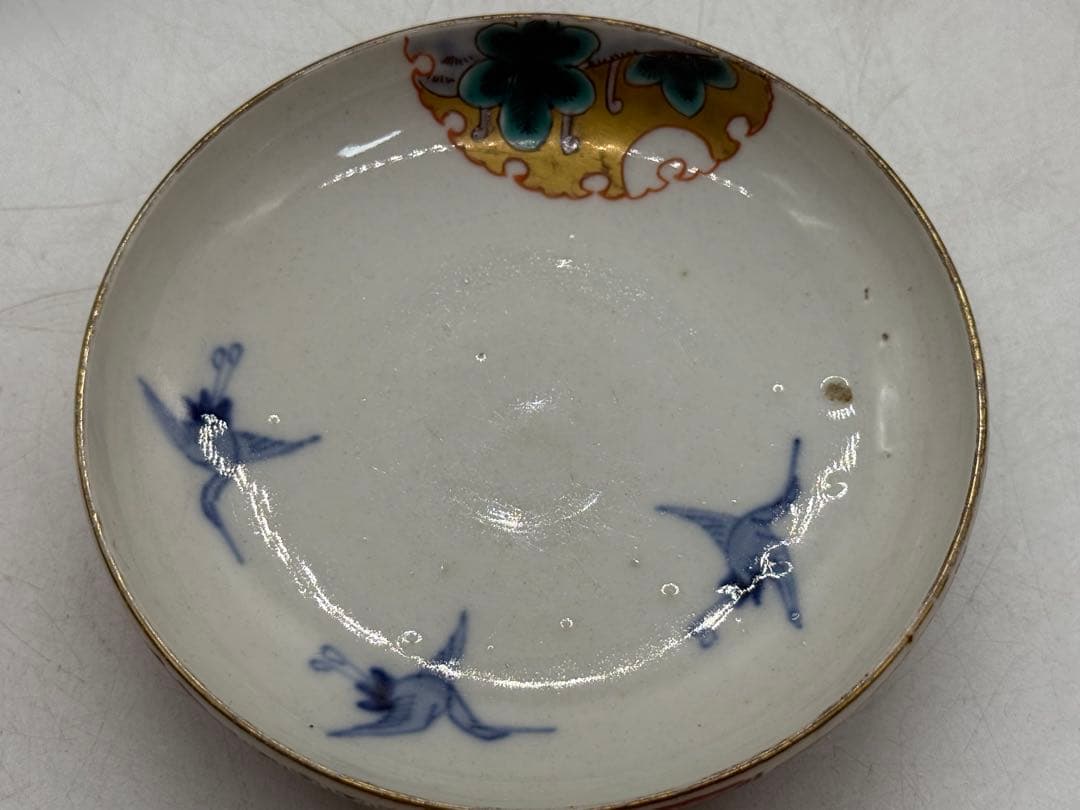 江戸　伊万里錦絵蓋茶碗5点② アンティーク　送料込み251112