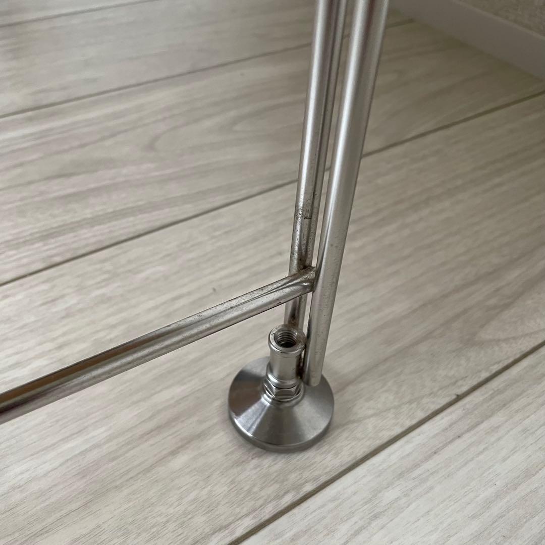 無印良品 ステンレスユニットシェルフ オーク材棚 ミニ　帆立2本のみ