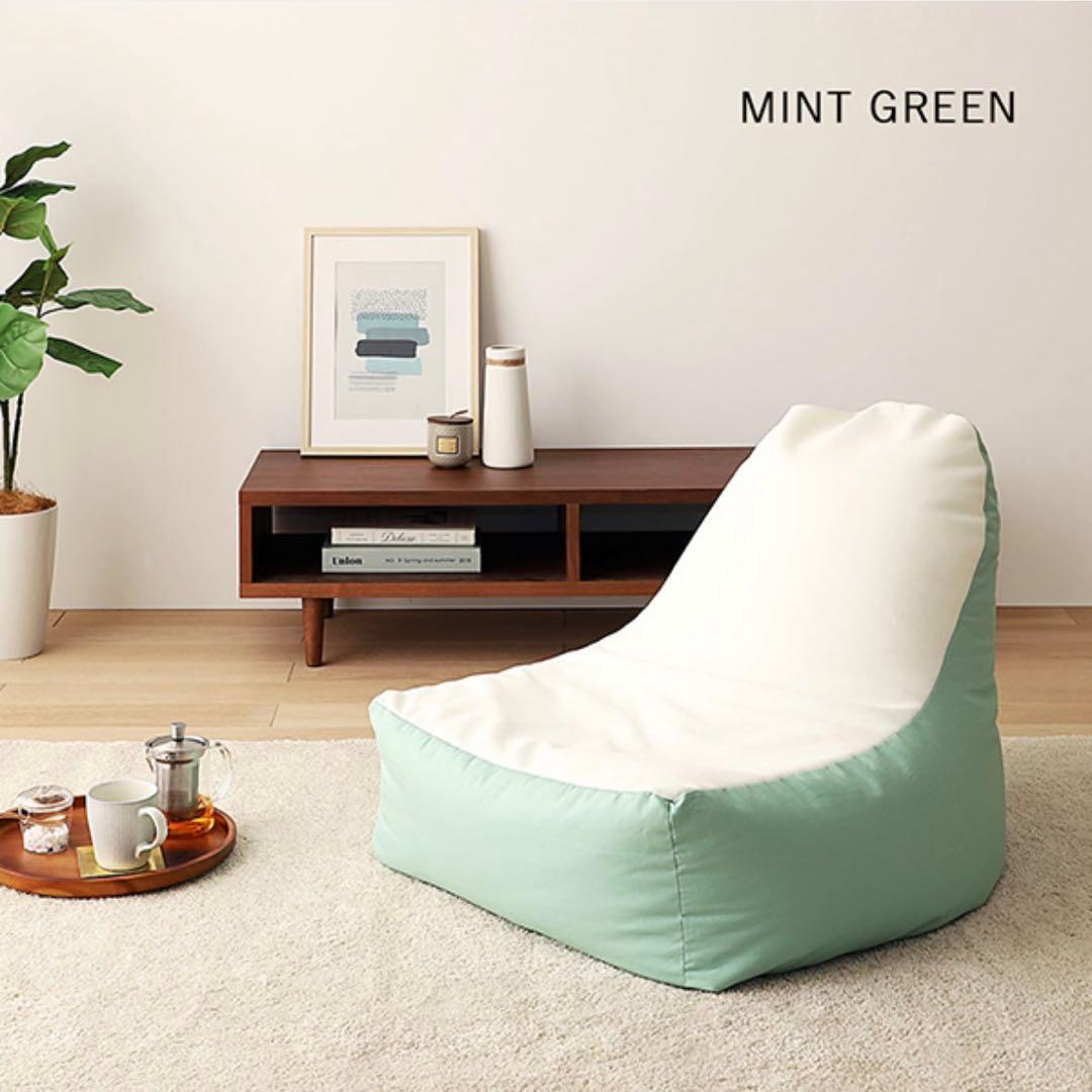 I 新品 ビーズソファ 単品 ミントグリーン ビーズクッション 1人掛け 座椅子
