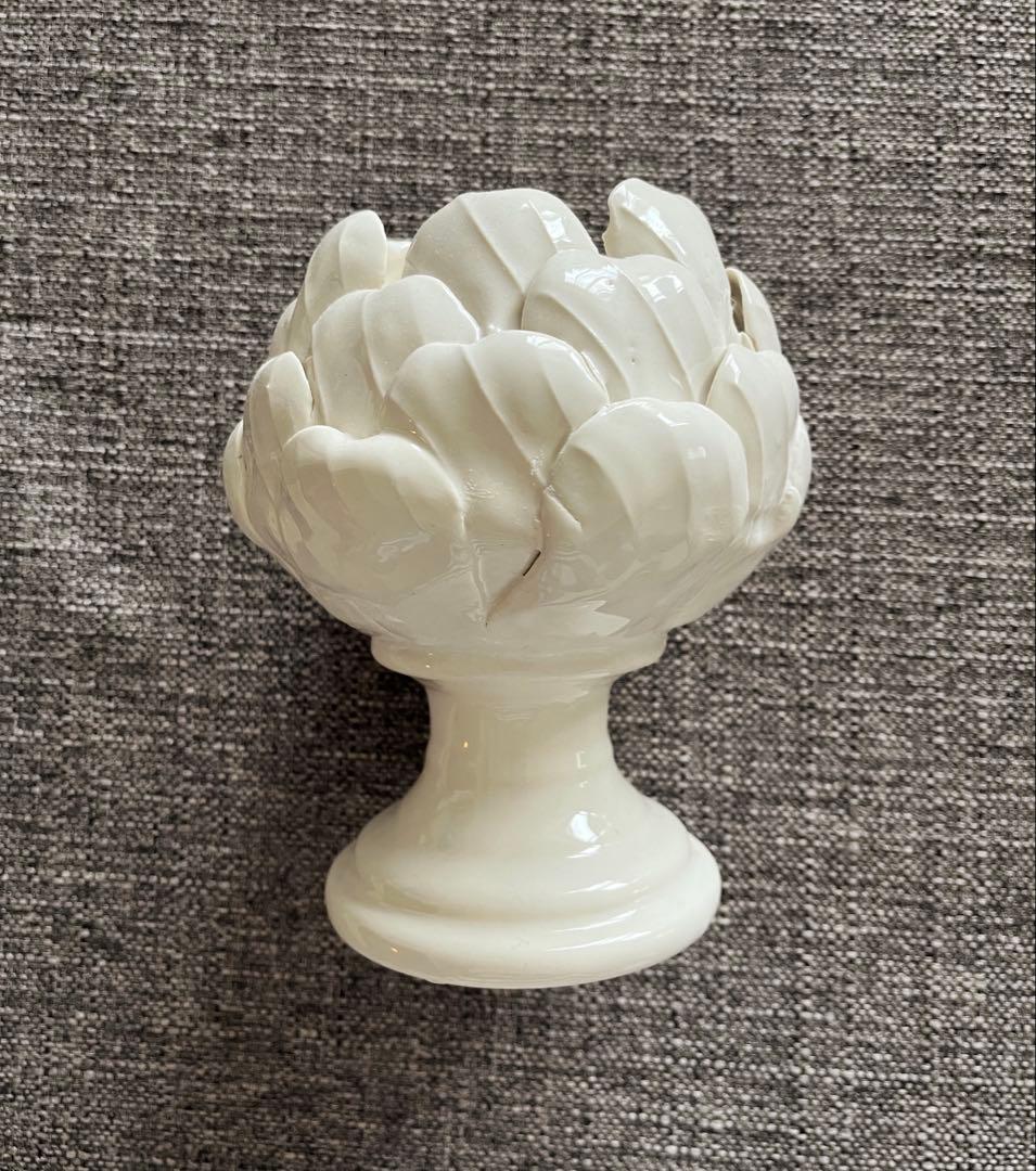 イギリス直輸入 陶器製 アーティチョーク キャンドルホルダー