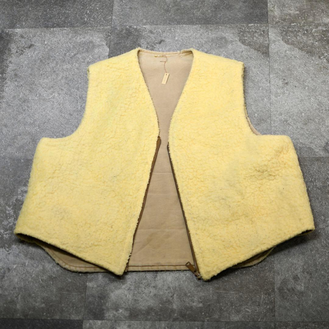 古着 オーバーサイズ Carhartt ダック生地 ベスト ボアベスト