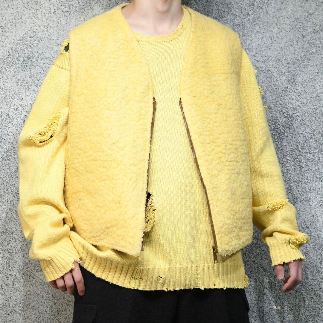 古着 オーバーサイズ Carhartt ダック生地 ベスト ボアベスト