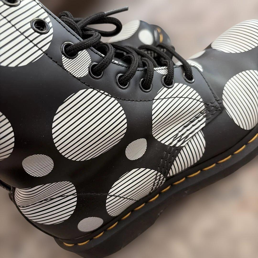 DR.MARTENS JADON 8ホール厚底 ポルカドット ブラック UK6