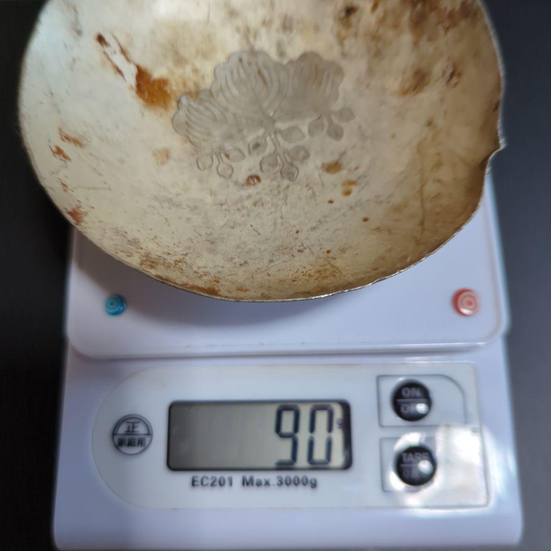 純銀 花模様 皿 90g