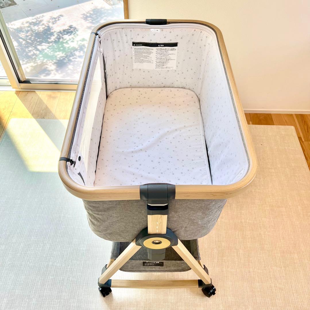 【美品】折りたたみ ベビーベッド 添い寝　軽量