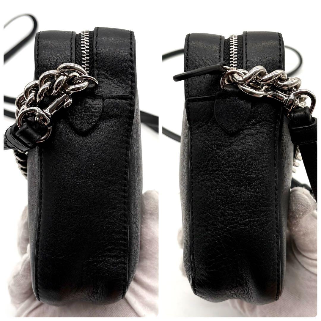 美品✨J&M DAVIDSON ペブル ミニ ショルダーバッグ レザー ブラック