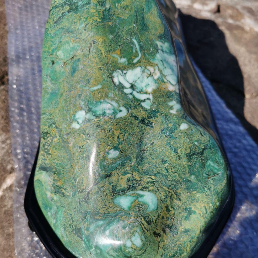 ナミビア翡翠　15.9キロ　鑑賞石　石　置物　オブジェ　インテリア　翡翠　ヒスイ