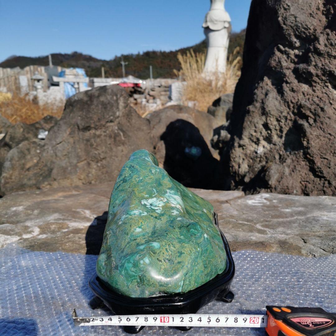 ナミビア翡翠　15.9キロ　鑑賞石　石　置物　オブジェ　インテリア　翡翠　ヒスイ