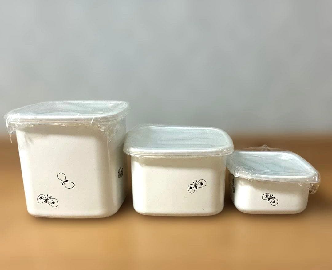 ミナペルホネン　レクタングル　浅型　スクウェア　野田琺瑯