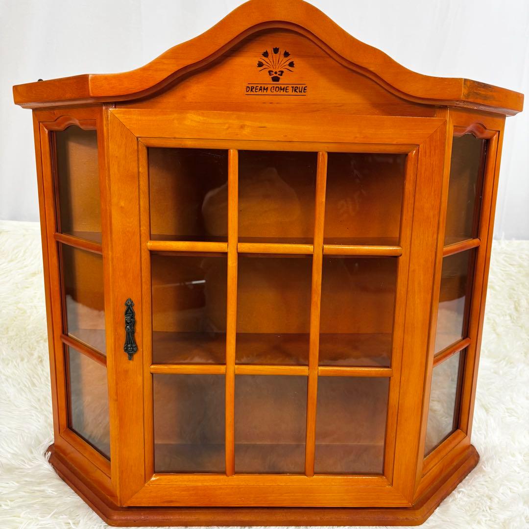 『送料無料』木製キャビネット カントリー調　コレクションケース マルト