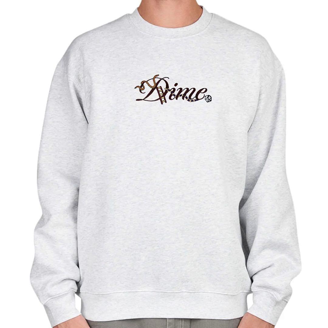 Dime CURSIVE SNAKE CREWNECK スウェット グレー XL