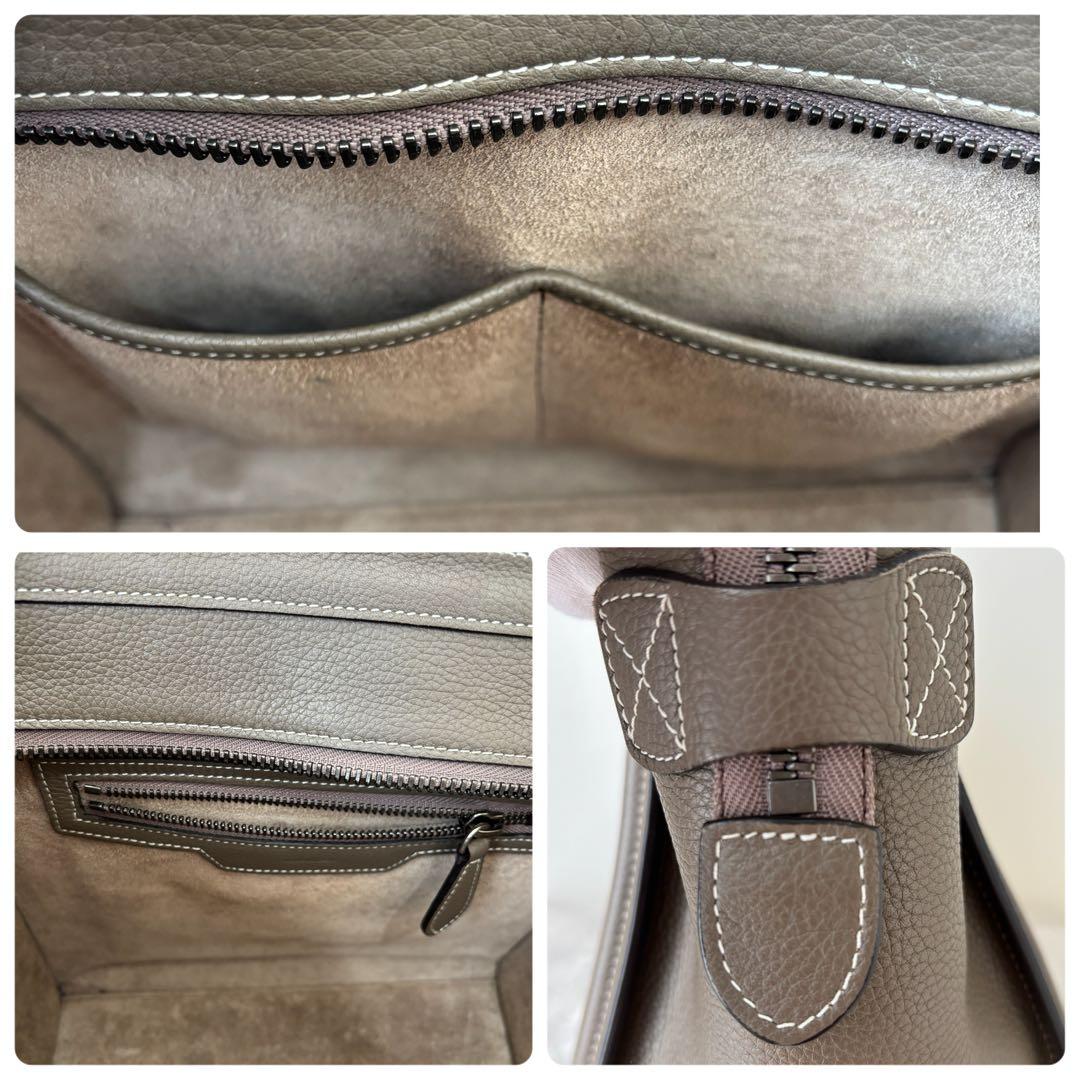 【週末限定】国内百貨店購入◆極美品 セリーヌ ラゲージ マイクロ スリ 保存袋付