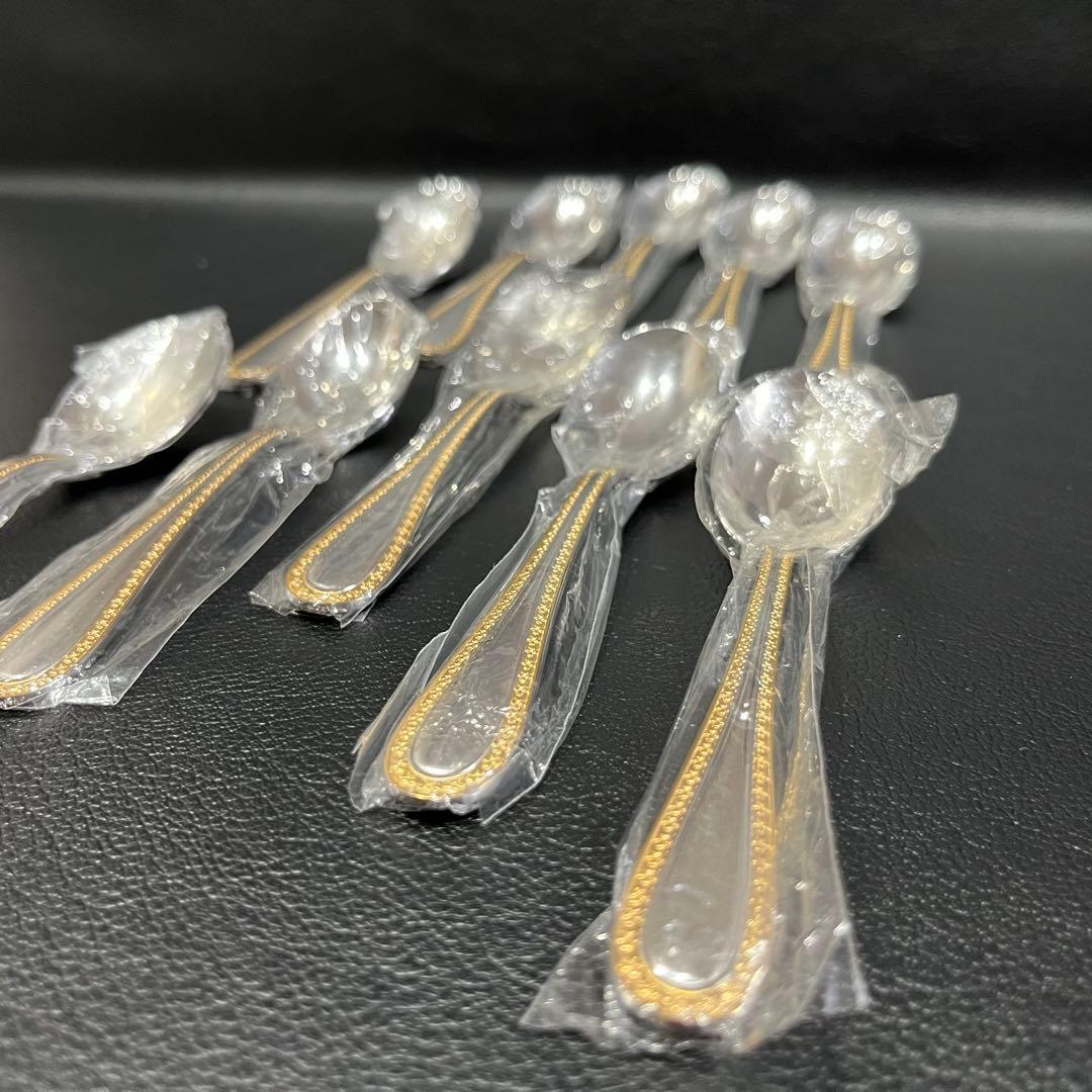 【未使用品】ノリタケ　「ゴールドマーキス」　スプーン　10点セット