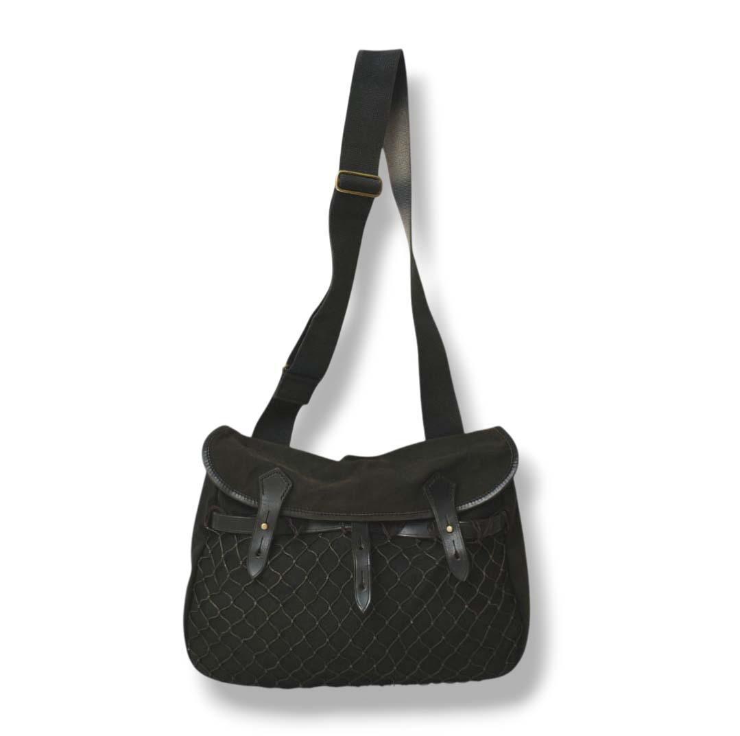 80s 英国製 ブレディ Brady フィッシングバッグ ショルダーバッグ 黒