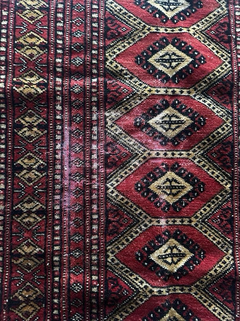 120×71 ヴィンテージラグ　手織ラグ