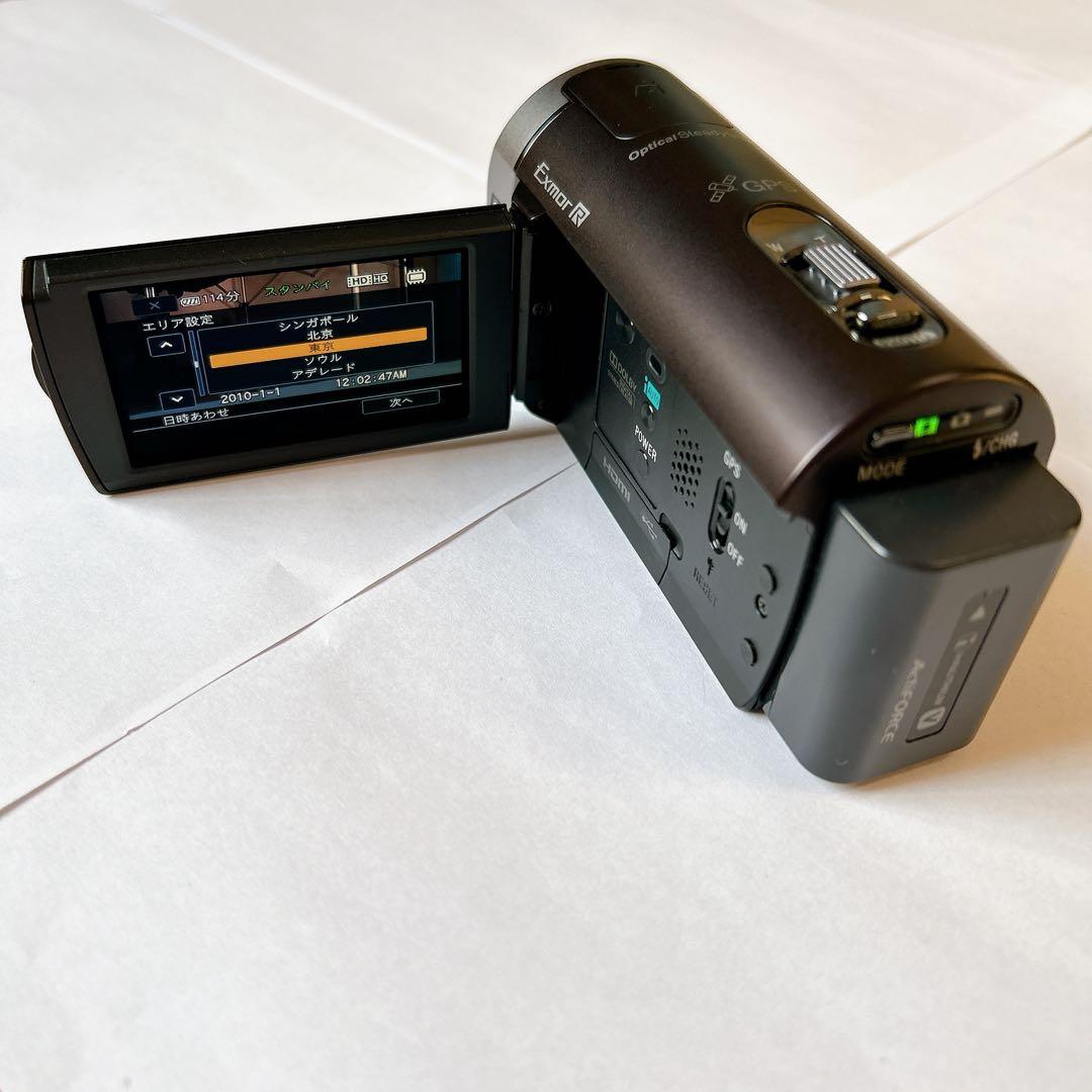 ☆超美品☆SONY HDR-CX370Vビデオカメラ64GB ミニGrip三脚付