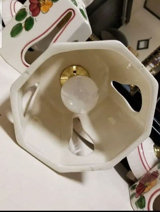 スペイン　バレンシア製　新洋電気　ランパダ　陶器　ペンダント　ライト　３個セット