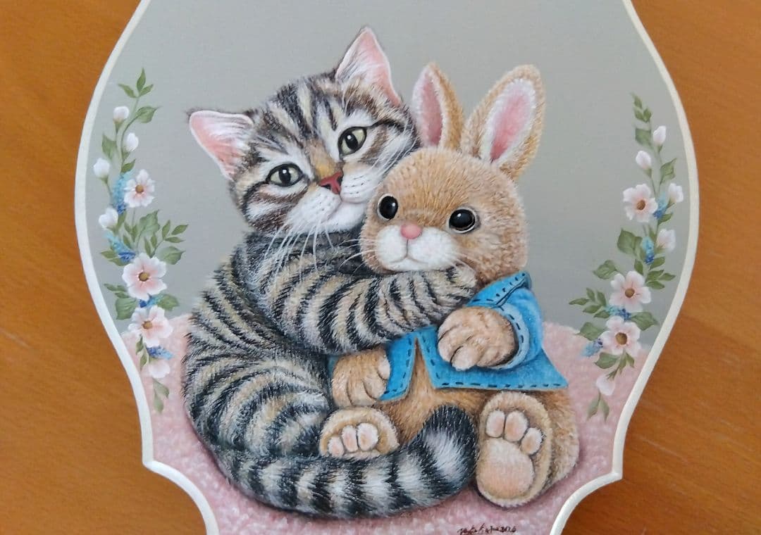 トールペイント作品：「ぎゅっとさせて」