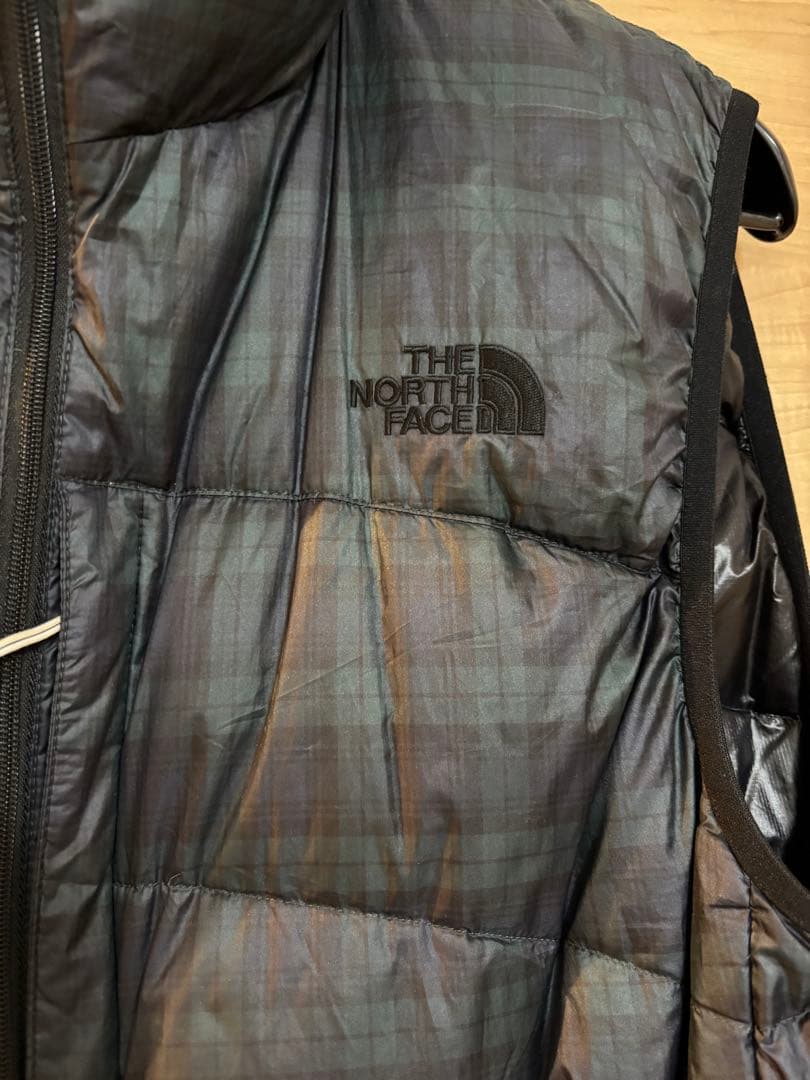 THE NORTH FACE ベスト XXL チェック　ブラック/グレー
