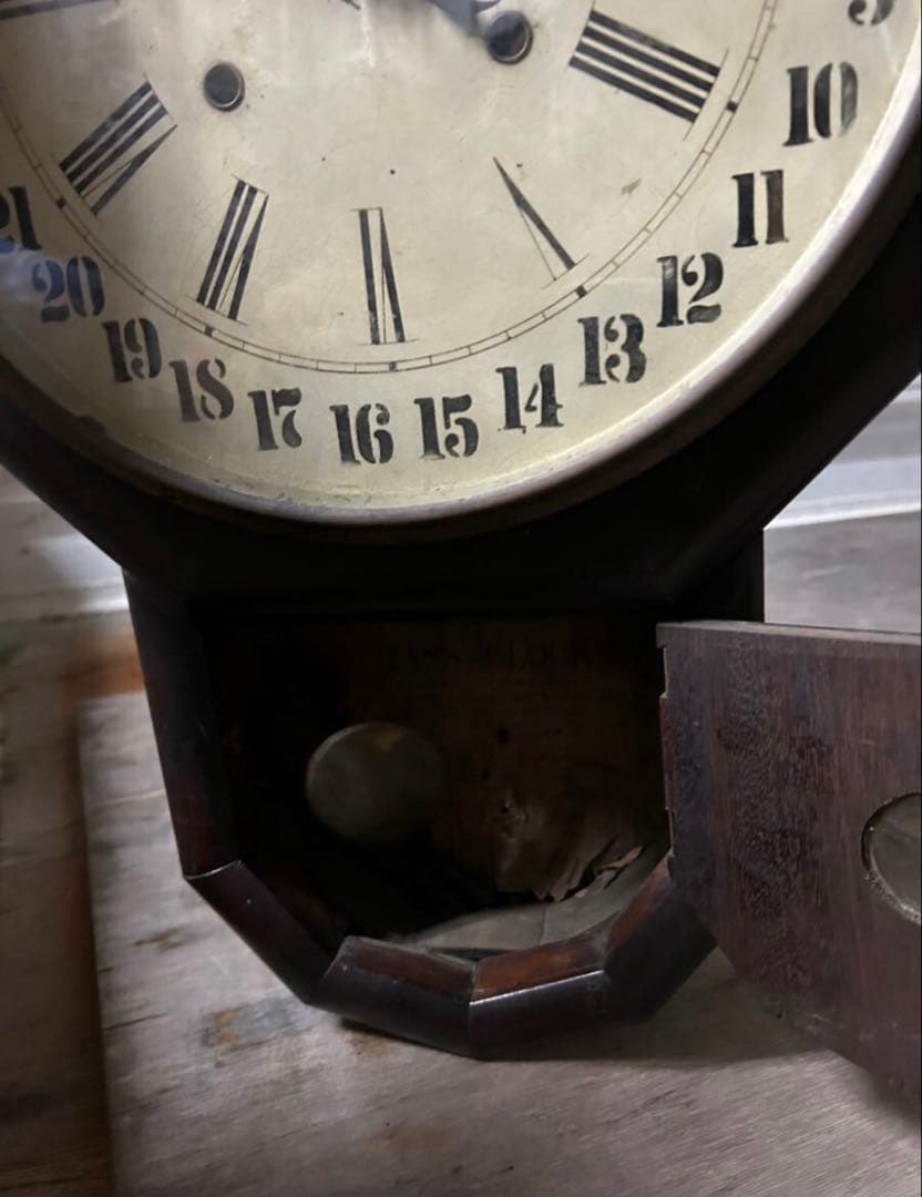 【希少】Wm.L.Gilbert ★八角掛時計 アメリカ製 アンティーク