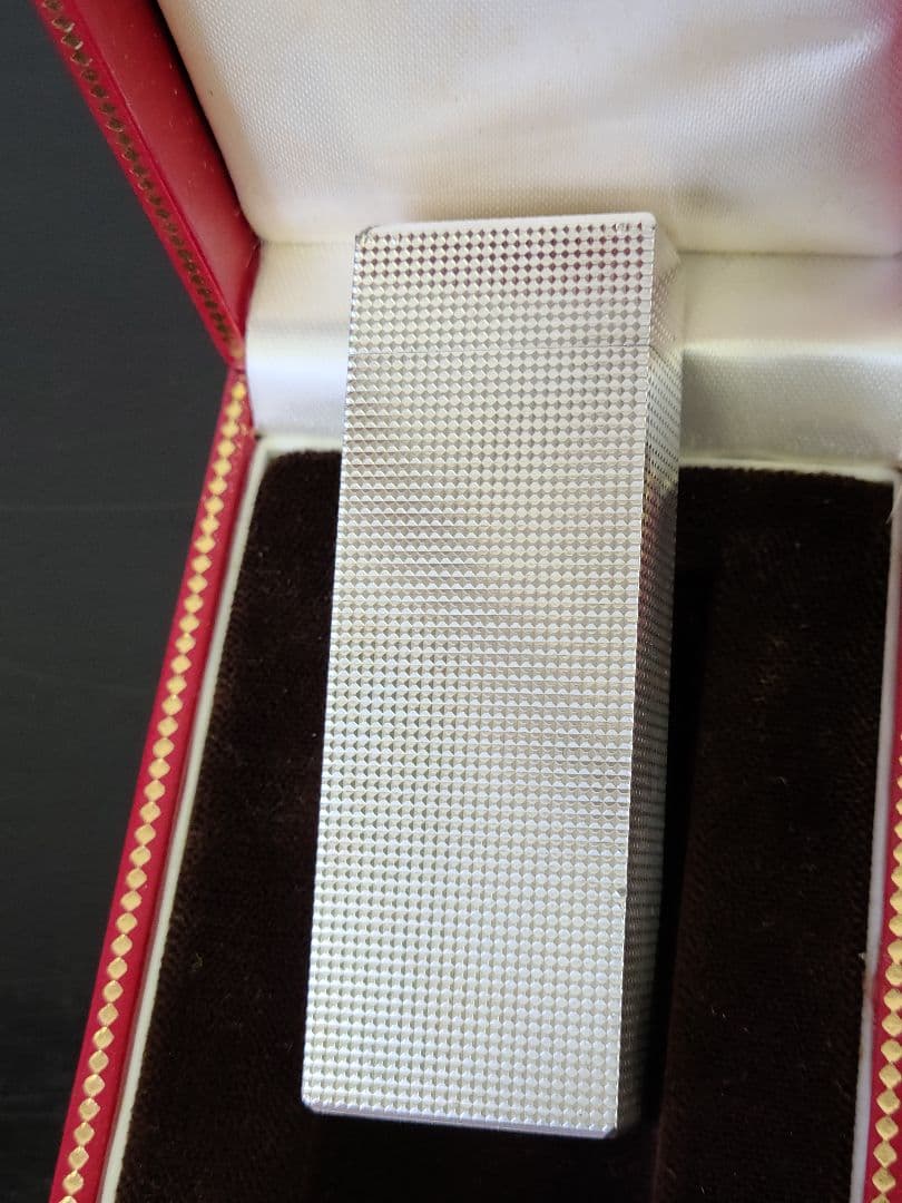 Cartier シルバーライター 専用ケース付き 五角形