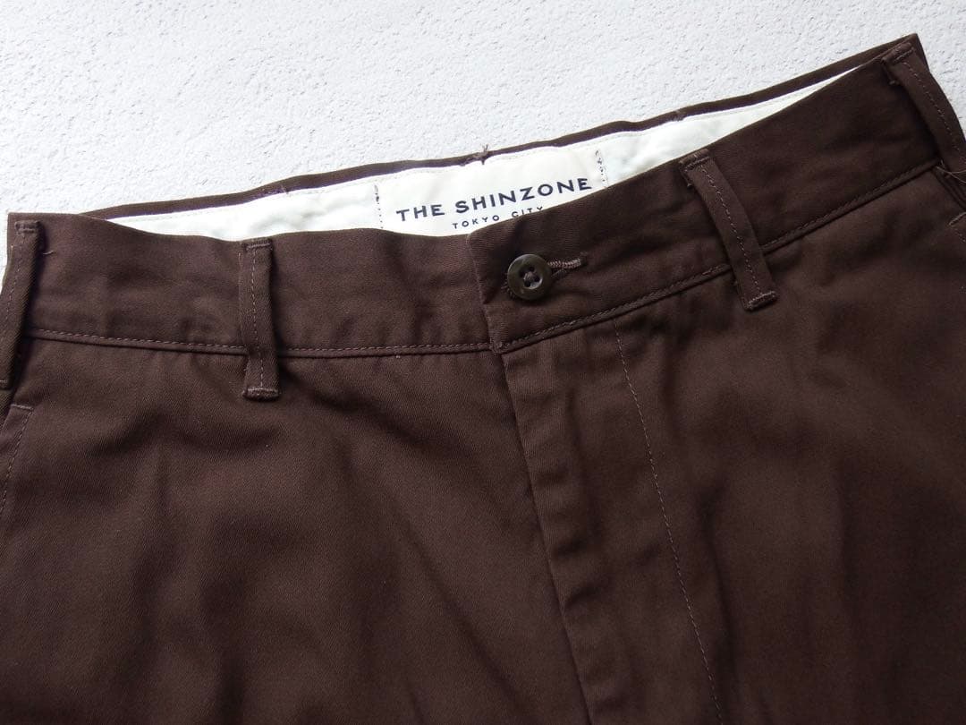 THE SHINZONE ウォッシュドハイウエストチノ パンツ　34