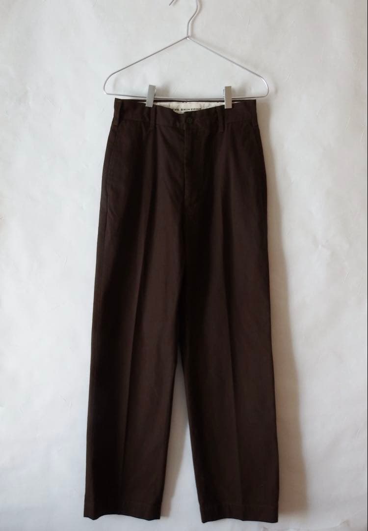 THE SHINZONE ウォッシュドハイウエストチノ パンツ　34