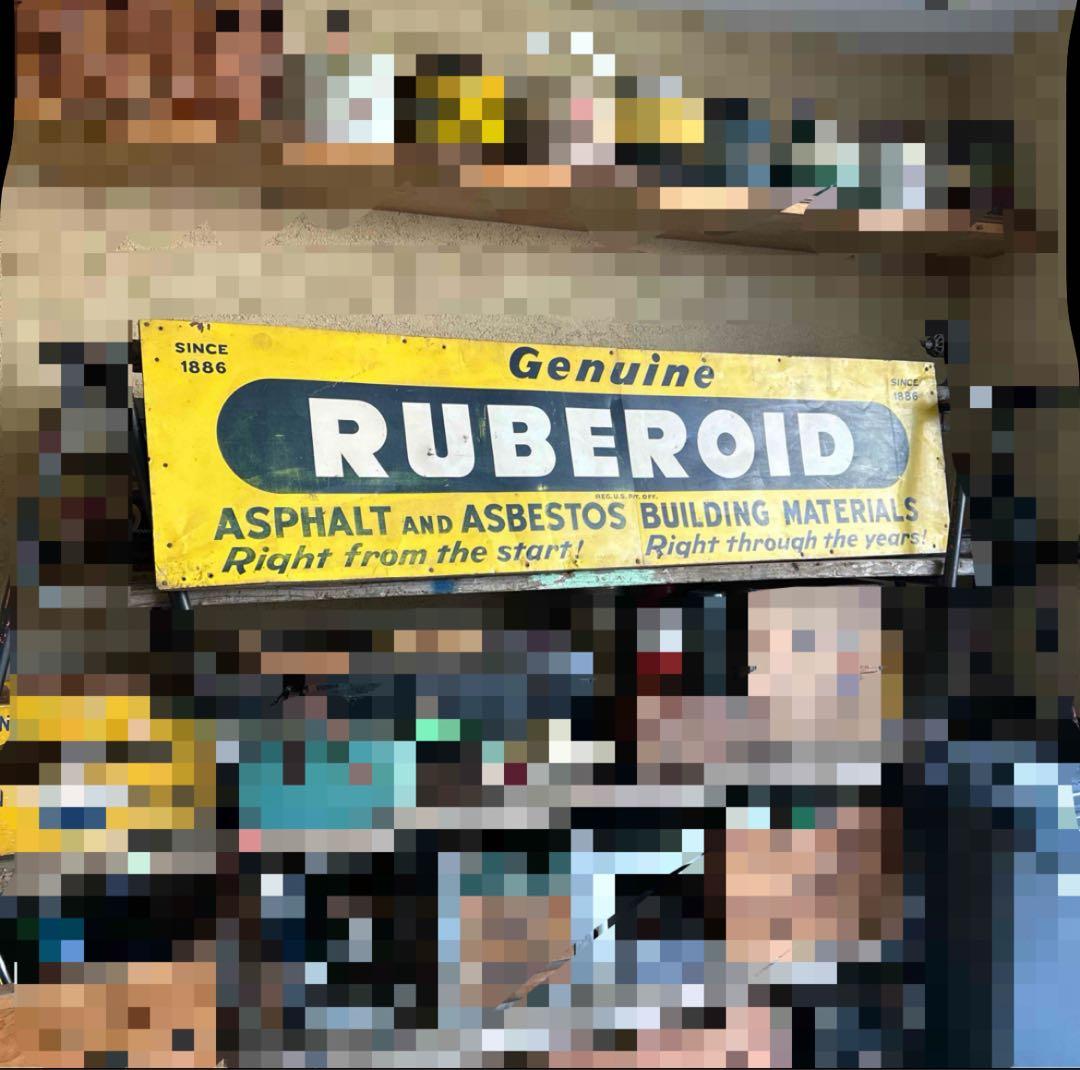 【175㎝】U.S.A ヴィンテージ 看板 Genuine RUBEROID