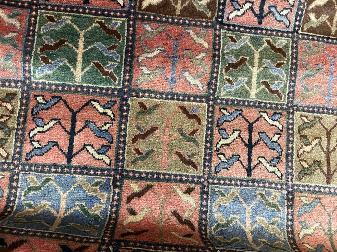 経年30年 イラン産 アンティークラグ ペルシャ絨毯 ラグ