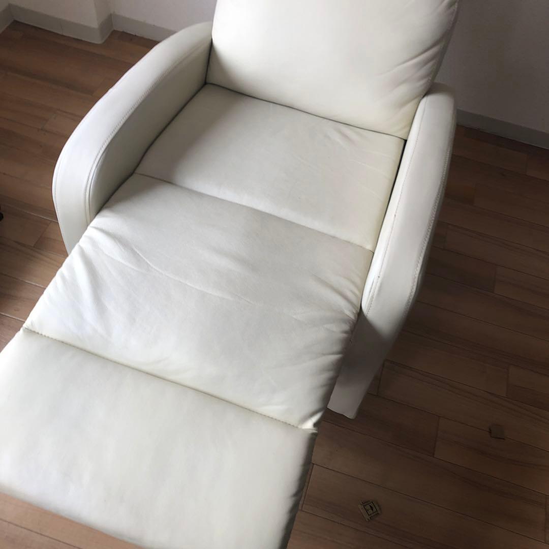 [送料込み] クリーム色 リクライニングソファ 1人掛け
