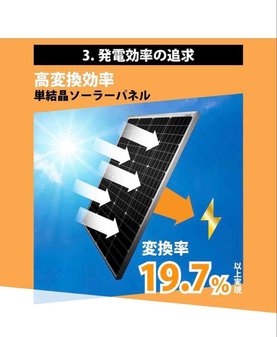 クレジード 110W 単結晶 ソーラーパネル　2枚セット