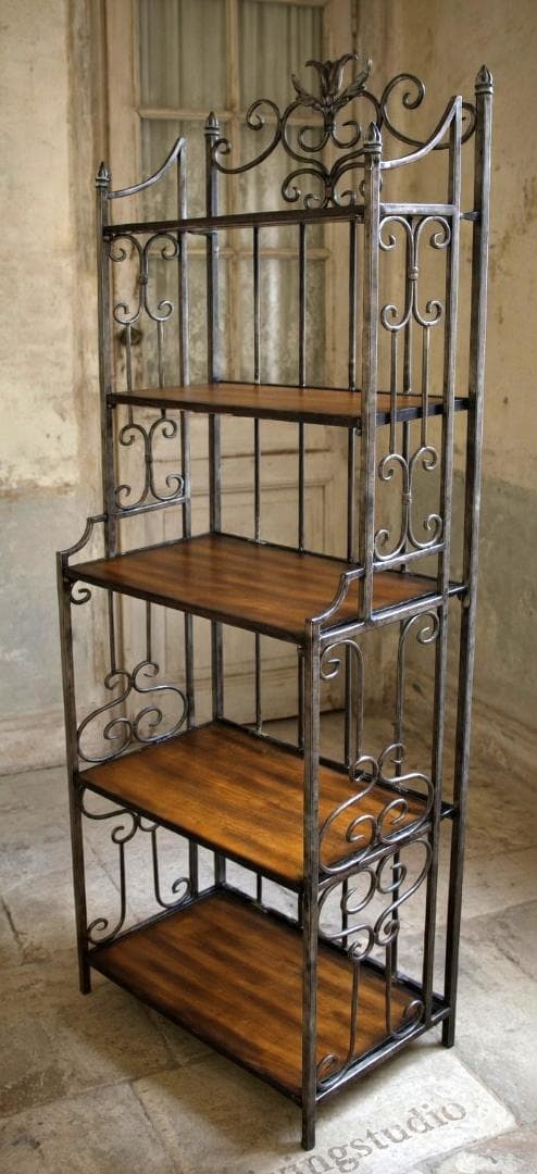 ディスプレイラック 飾り棚 シェルフ アイアン ウッド FM-239