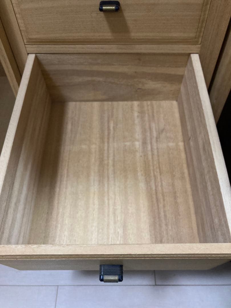 天然木クローゼット　洋ダンス　ミラー付き　収納ダンス　婚礼家具　洋服ダンス