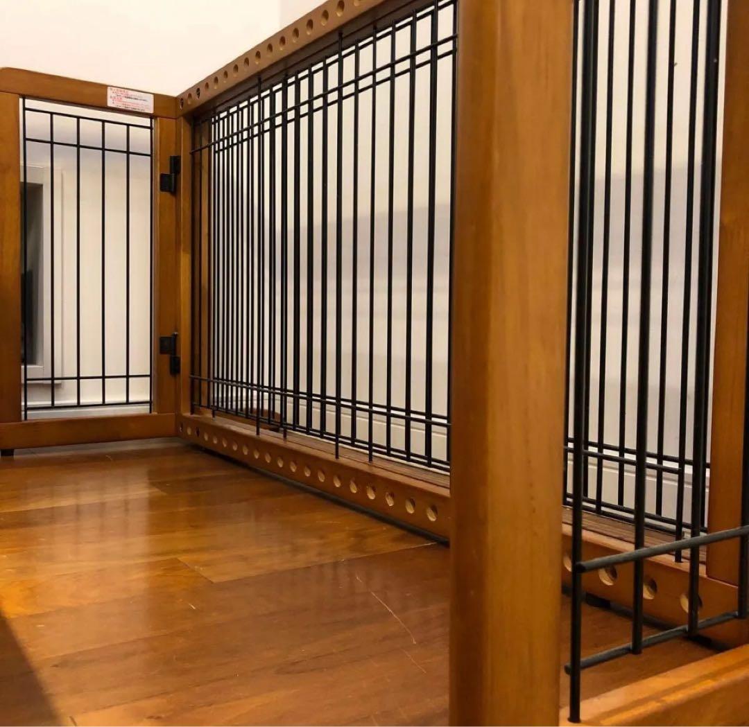 Richell ペット用木製おくだけゲート レギュラー/ワイド　2台セット