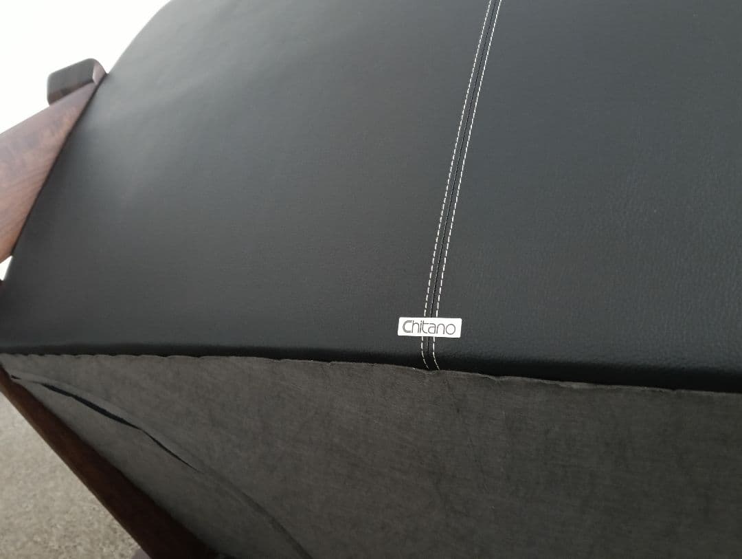 新春特価//カリモク家具Chitano本革ダンテ3人掛け ソファーブラック正規品