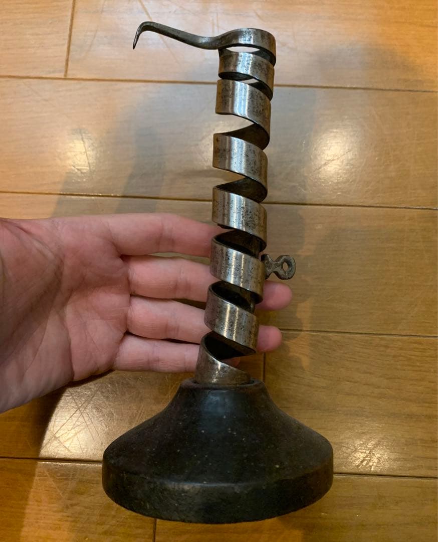 フランス　螺旋式燭台立