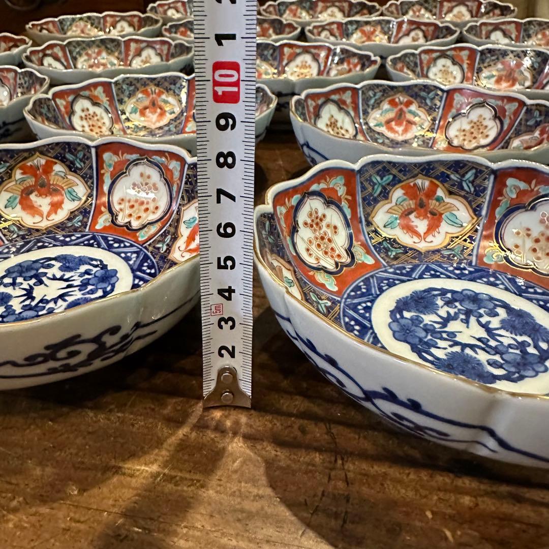 大聖寺伊万里　色絵金襴手　江戸期　二十客　完品　最終値下げ