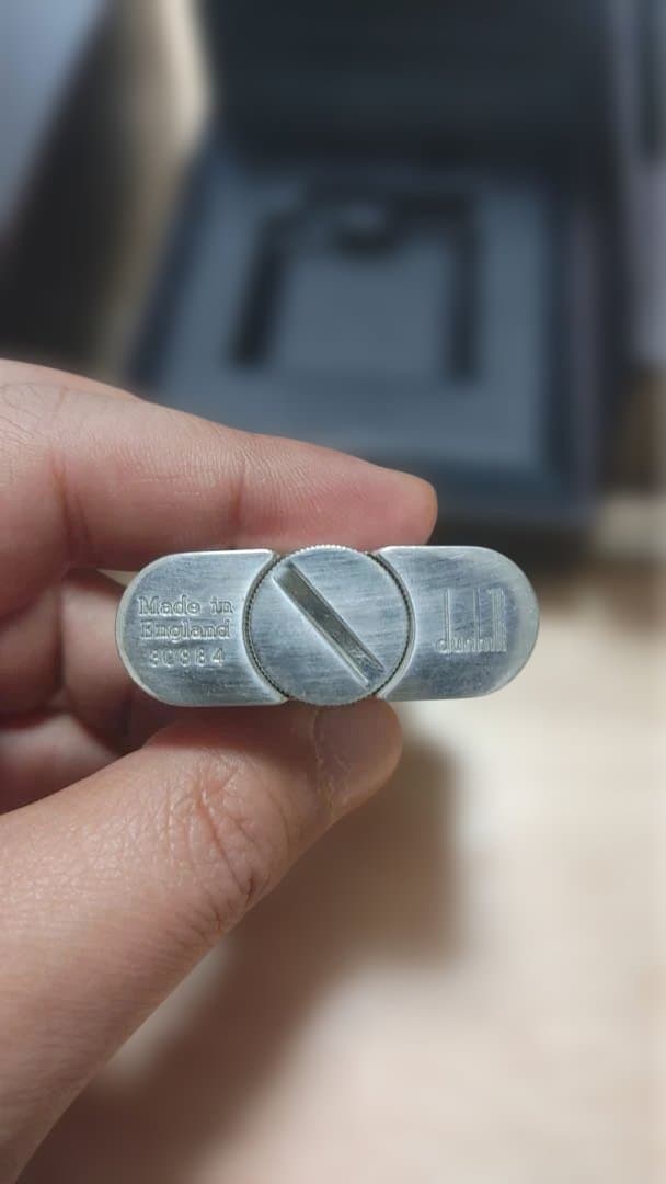 【希少・着火品】ダンヒル ユニーク 英国製 メタル仕様 ライター 箱・保証書付