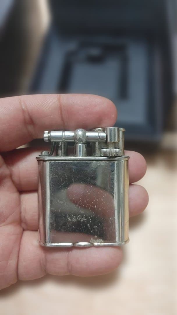 【希少・着火品】ダンヒル ユニーク 英国製 メタル仕様 ライター 箱・保証書付