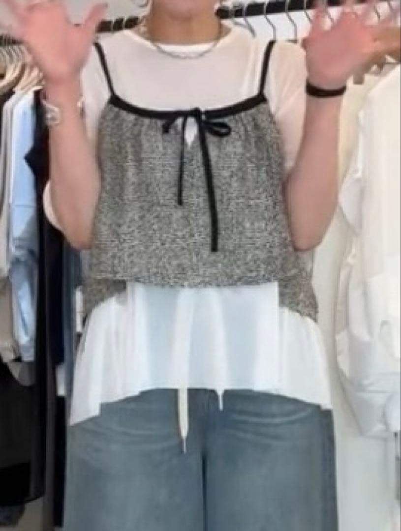 新品　シアントウキョウさんのキャミソール　ブラック