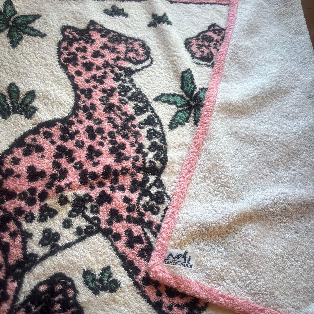 エルメス　玄関マット　バスマット　タオルラグ　ヒョウ