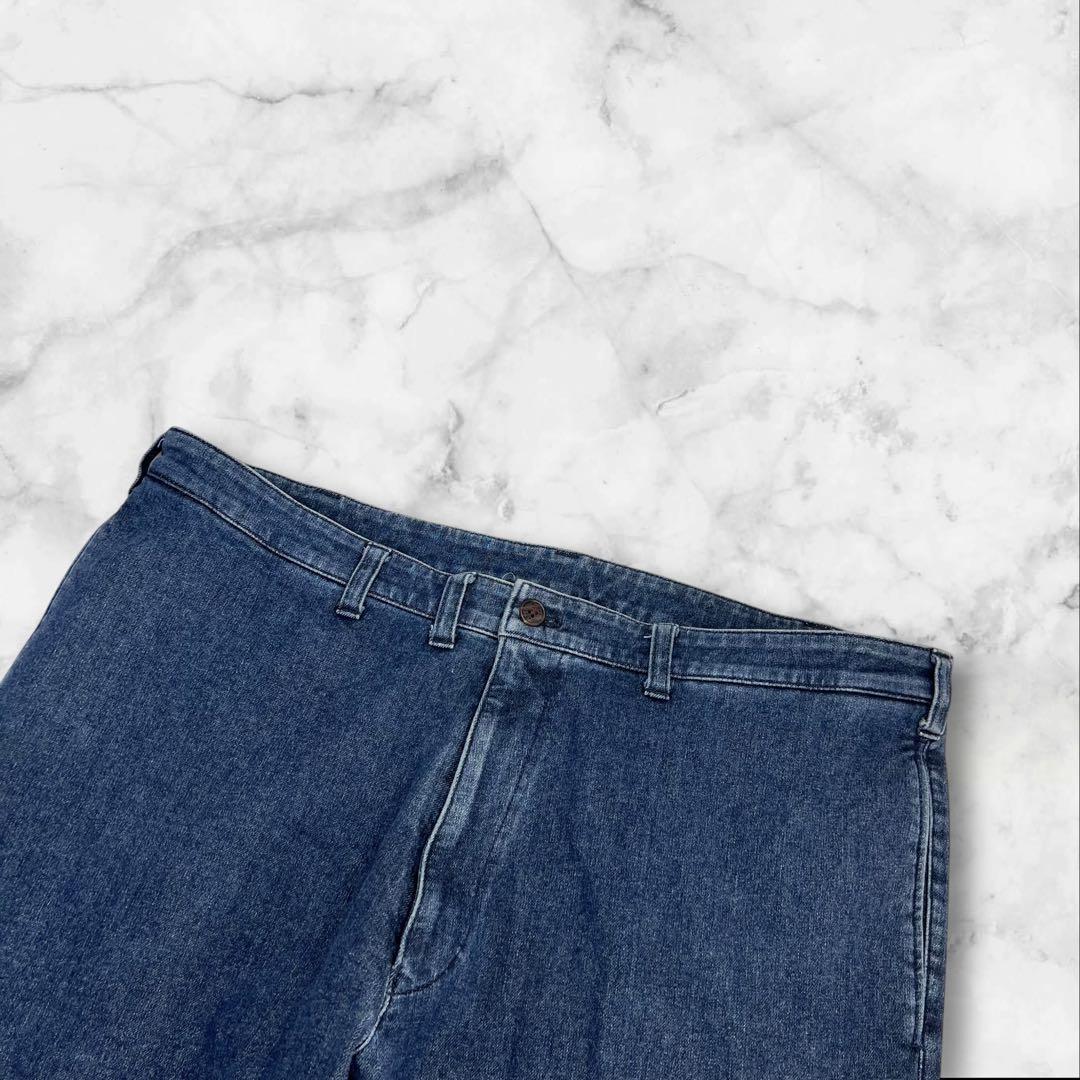 定価4万超 美品 Papas デニムパンツ サイズXL 濃紺 ストレッチ入り