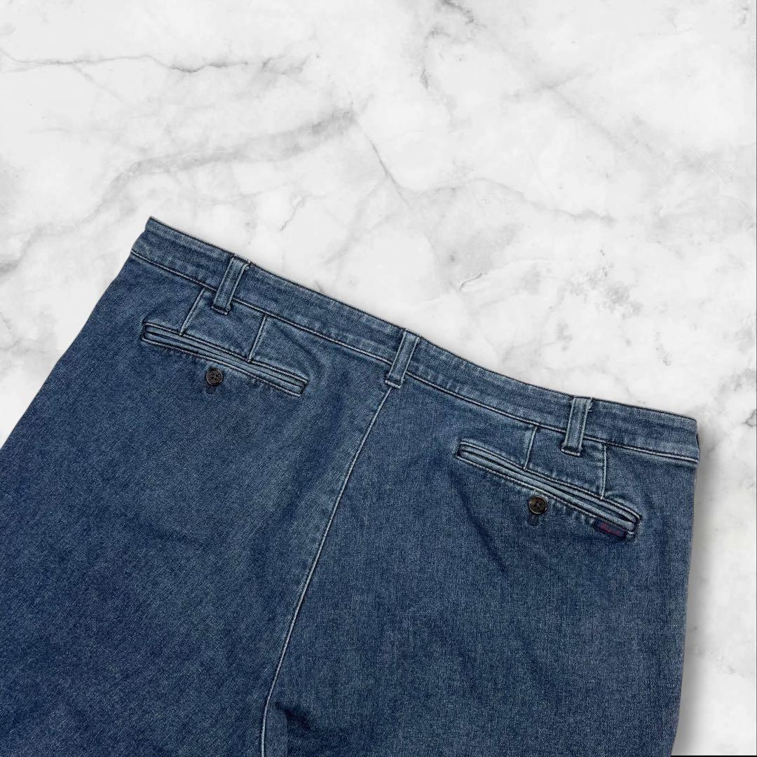 定価4万超 美品 Papas デニムパンツ サイズXL 濃紺 ストレッチ入り